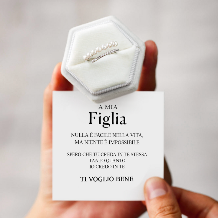 A mia Figlia - anello perle